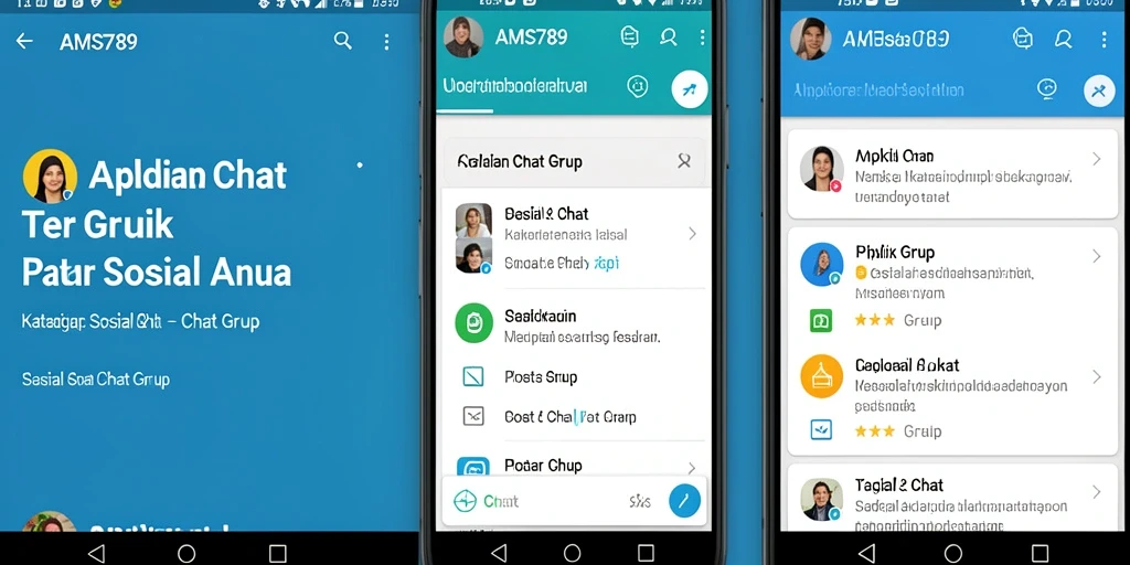 Tampilan antarmuka AMS789 dengan fitur Chat Grup yang menarik.