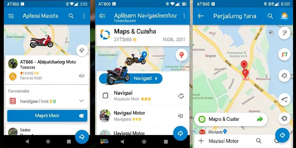Antarmuka AT866 yang sederhana untuk navigasi motor.