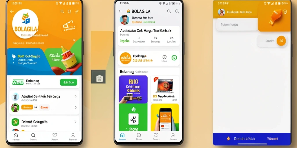 Antarmuka BOLAGILA yang intuitif untuk cek harga.