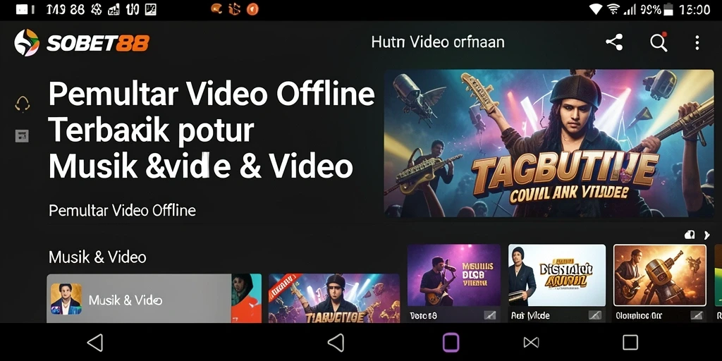 Antarmuka sederhana dan intuitif SOBET88 untuk Pemutar Video Offline.