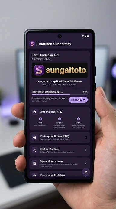 Tampilan halaman APK sungaitoto